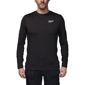Термоблуза Milwaukee WORKSKIN Cold Weather Base Layer, черна, дълъг ръкав, размер 3XL, 4932498288