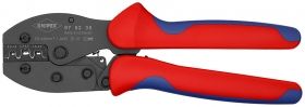 Knipex Клещи кербовъчни за неизолирани плоски кабелни обувки с изолация 220 мм /PreciForce/