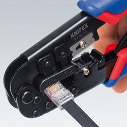 Knipex Клещи кербовъчни за телефонни и компютърни конектори 190 мм, 6-12 мм /97 51 10/