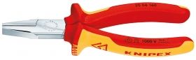 Knipex Клещи плоскоусти прави, с изолация 160 мм /20 06 160/