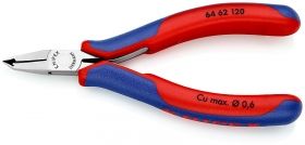 Knipex Клещи резачки за електроника челни, с изолация 120 мм, 0.6 мм /64 62 120/