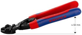 Knipex Клещи резачки странични усилени извити, с изолация 200 мм, 6.0 мм /72 62 200/