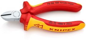 Knipex Клещи резачки странични, с изолация 125 мм, 3.0 мм /70 06 125/