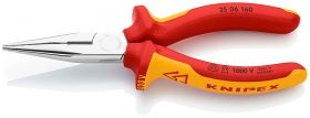 Knipex Клещи телефонни островърхи прави, с изолация 160 мм, 2.5 мм /25 06 160/