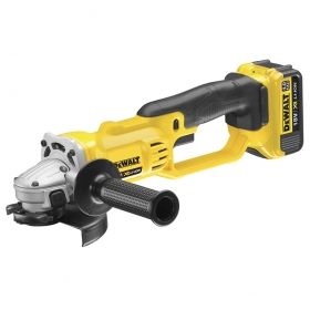 Ъглошлайф акумулаторен DeWALT, DCG412M2, с куфар, зарядно и 2 батерии ф 125 мм, 18 V, 4 Ah, 8000 об./мин