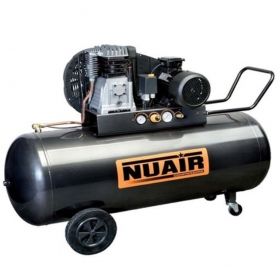 Компресор с електродвигател с ремъчна предавка NUAIR, 10 bar, 4 к.с., 480 л/мин, 200 л, B3800B/4T/200 TECH