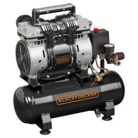 Компресор Black&Decker, BD 100/6-ST с електродвигател, безмаслен, 8 bar, 1 к.с., 6 л, 105 л/мин