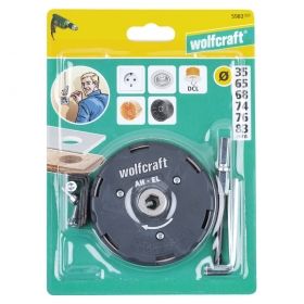 Wolfcraft 5983000 Трион кръгов със сменяеми ножове регулируем за гипскартон и дърво, ф 35-83 мм, 30 мм /AH-EL/