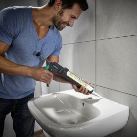 Wolfcraft 4353000 Пистолет за силикон, лепила и уплътнители за картуш 0.31 л /MG 110 Standard/