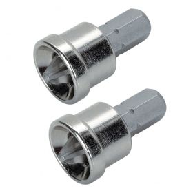 Wolfcraft 1342000 Държач за битове с ограничител 2 бр. PH 2, 1/4", 25 мм
