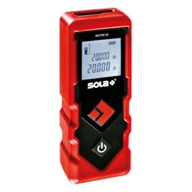 Ролетка лазерна с LCD дисплей противоударна 0.2-20 м, 2 мм/м /Vector 20/