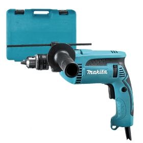 Бормашина електрическа Makita, HP1640K, ударна, с плавно регулиране, 680 W, 1.5-13 мм