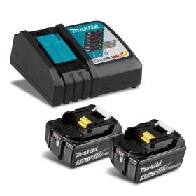 Батерии Makita BL1850 Set Li-Ion комплект със зарядно устройство 18 V, 5 Ah, 2 бр.