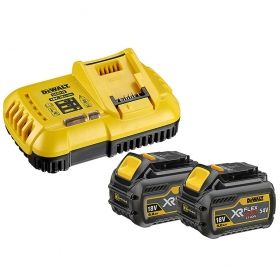 Комплект акумулаторни батерии със зарядно DeWALT DCB118T2, 2 x 6.0 Ah, Flexvolt