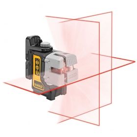 Нивелир DeWALT DW089K лазерен линеен с 3 лъча 15 м, 0.3 мм/м