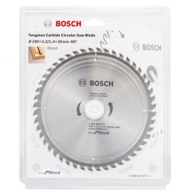 Циркулярен диск Bosch метален HM за рязане на дърво 190x30x2.2 мм, 48 z, Eco for Wood