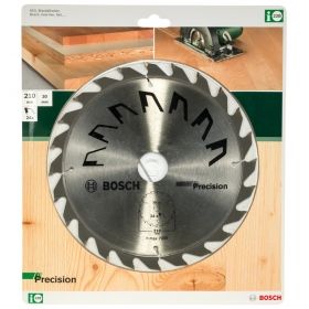 Циркулярен диск Bosch метален HM за рязане на дърво 210x30x2.5 мм, 24 z, Precision