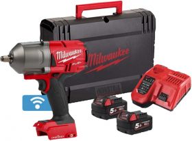 Гайковерт Milwaukee M18 ONEFHIWF12-502X акумулаторен ударен безчетков 18 V, 5 Ah, 1898 Nm, 1/2" 