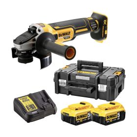 Ъглошлайф акумулаторен DeWALT DCG405P2, ф 125 мм, 18 V, 5 Ah, 9000 об./мин