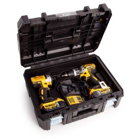 Комплект DeWALT DCK266P2T, безчетков винтоверт DeWALT DCF887 и бормашина DeWALT DCD796