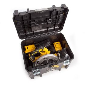 Циркуляр DeWALT DCS570P2 акумулаторен 18 V, 5 Ah, ф 184 мм