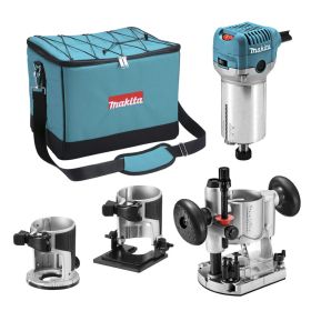Фреза челна Makita, RT0702CX2, 710 W, 10 000-34 000 об./мин, ф 6-8 мм