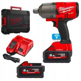 Гайковерт Milwaukee M18 ONEFHIWF34-552X акумулаторен ударен безчетков 18 V, 5.5 Ah, 2034 Nm, 3/4" 