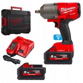 Гайковерт Milwaukee M18 ONEFHIWF12-552X акумулаторен ударен безчетков 18 V, 5.5 Ah, 1898 Nm, 1/2" 
