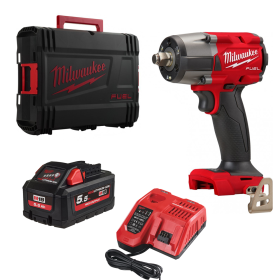 Гайковерт акумулаторен Milwaukee M18 FMTIW2F12-0X с 1 батерия и зарядно, 18 V, 5.5 Ah, 881 Nm,, 1/2"