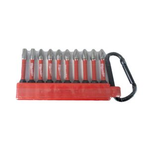 Комплект ударни накрайници Milwaukee Shockwave Impact Duty 4932492939 PH/PZ/TX с карабинер 1/4", 50 мм, 10 бр.
