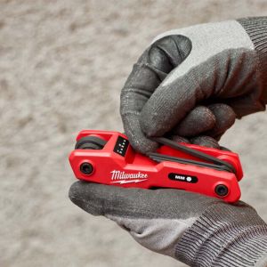 Комплект шестостенни ключове Milwaukee HEX Allen 4932480978, 8 бр, сгъваеми
