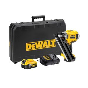 Такер DeWALT DCN692P2 акумулаторен за гвоздеи с 2 батерии и зарядно, 18 V, 5 Ah, SN21, SN34, 50-90 мм