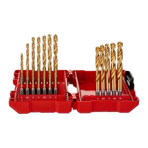 Свредло за метал Milwaukee Shockwave Red Hex HSS-TiN с 6-стенна опашка в к-кт 2-10 мм,19 бр.