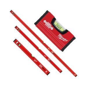 Комплект алуминиеви нивелири Milwaukee 4932478898 10 см/60 см/120 см/180 см, 4 бр.