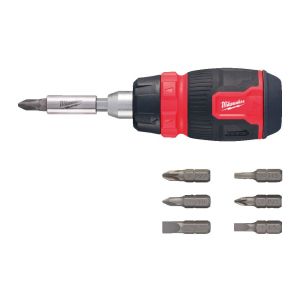 Отвертка Milwaukee 4932480581 с тресчотен механизъм комплект с битове 8 бр.