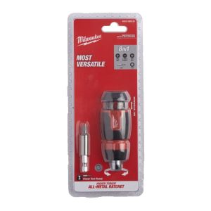 Отвертка Milwaukee 4932480581 с тресчотен механизъм комплект с битове 8 бр.