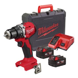 Акумулаторен винтоверт Milwaukee BLDDRC-402C, с батерия и зарядно 18 V,  4.0 Ah, 60.5 Nm, 1-13 мм