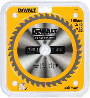 Циркулярен диск DeWALT DT1945 метален HM за рязане на дърво 190x30x3 мм, 40 z