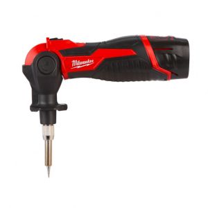 Акумулаторен поялник Milwaukee M12 SI-201C, 12 V, 2 Ah, 400°C, с батерия, зарядно и куфар