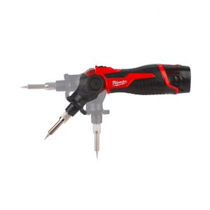 Акумулаторен поялник Milwaukee M12 SI-201C, 12 V, 2 Ah, 400°C, с батерия, зарядно и куфар