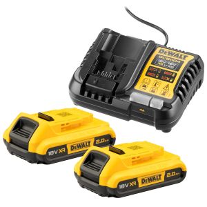 Комплект акумулаторни батерии DeWALT DCB1104D2, 18 V, 2 x 2.0 Ah