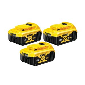 Комплект акумулаторни батерии DeWALT DCB184P3, 18 V, 3 x 5.0 Ah