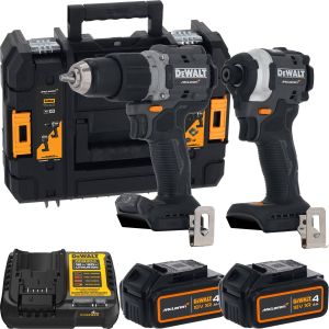 Акумулаторен комплект DeWALT DCK200MM2T с батерия и зарядно, 18 V, 4 Ah, DCD85, DCF85
