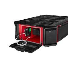 Акумулаторно радио-тонколона Milwaukee PACKOUT M18 PRCDAB+ без батерия и зарядно, 18 V, с 10 високоговорителя, 360°