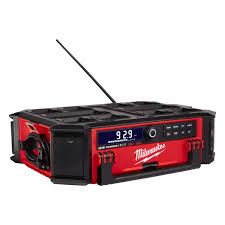 Акумулаторно радио-тонколона Milwaukee PACKOUT M18 PRCDAB+ без батерия и зарядно, 18 V, с 10 високоговорителя, 360°