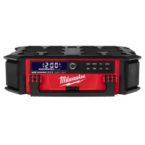 Акумулаторно радио-тонколона Milwaukee PACKOUT M18 PRCDAB+ без батерия и зарядно, 18 V, с 10 високоговорителя, 360°
