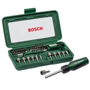 Накрайник бит Bosch комплект с държач 46 бр., 1/4", 2 607 019 504 