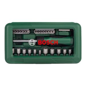 Накрайник бит Bosch комплект с държач 46 бр., 1/4", 2 607 019 504 