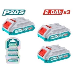 Комплект акумулаторни батерии TOTAL Industrial TOSLI240311E, 20 V, 2 Ah, 3 броя