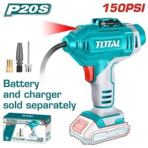 Акумулаторен компресор за гуми TOTAL TACLI2018 без батерия и зарядно, 20 V, 150 PSI